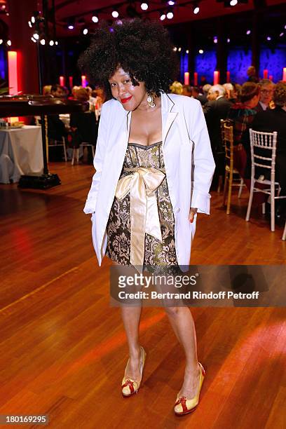 Stylist Saquina M'sa attends 'Friends of Quai Branly Museum Society' dinner party at Musee du Quai Branly on September 9, 2013 in Paris, France.