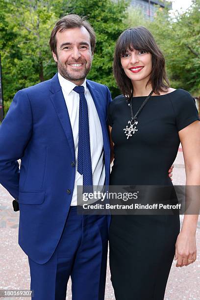 Stanislas Gokelaere and Celine Robinsson attend 'Friends of Quai Branly Museum Society' dinner party at Musee du Quai Branly on September 9, 2013 in...