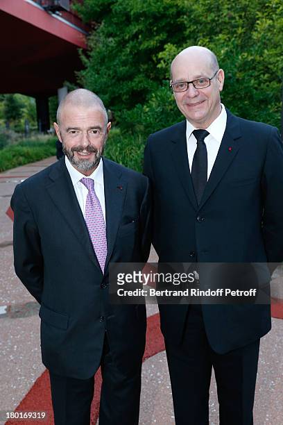 Of Grand Palais Jean-Paul Cluzel and President of the Union of Antique Christian Deydie attend 'Friends of Quai Branly Museum Society' dinner party...