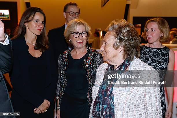 Minister of Culture and Communication Aurelie Filippetti, Minister of Higher Education and Research Genevieve Fioraso and Bernadette Chirac attend...