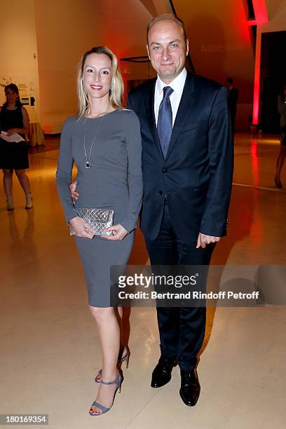 Adelaide de Clermont Tonnerre and her husband journalist Laurent Delpech attend 'Friends of Quai Branly Museum Society' dinner party at Musee du Quai...