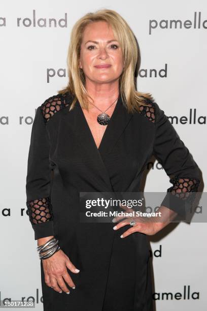 Designer Pamella Roland attends the Pamella Roland show during Spring 2014 Mercedes-Benz Fashion Week at The Studio at Lincoln Center on September 9,...