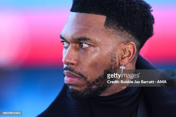 Daniel Sturridge presenting for Sky Sports during the Premier League match between Manchester City and Liverpool FC at Etihad Stadium on November 25,...