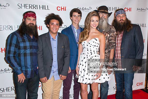 Personalites Jep Robertson, Will Robertson, John Luke Robertson, Sadie Robertson, Silas Merritt "Si" Robertson and WIllie Robertson attend the...