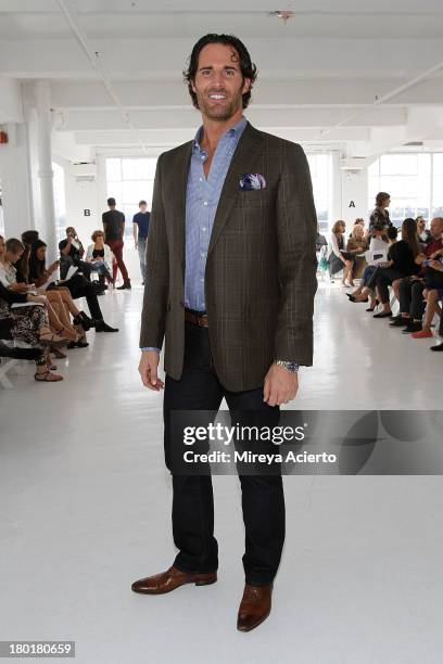 James Valenti attends the Love By Diego Binetti Mercedes-Benz Fashion Week Spring 2014 at The Designer's Loft at Studio 450 on September 9, 2013 in...