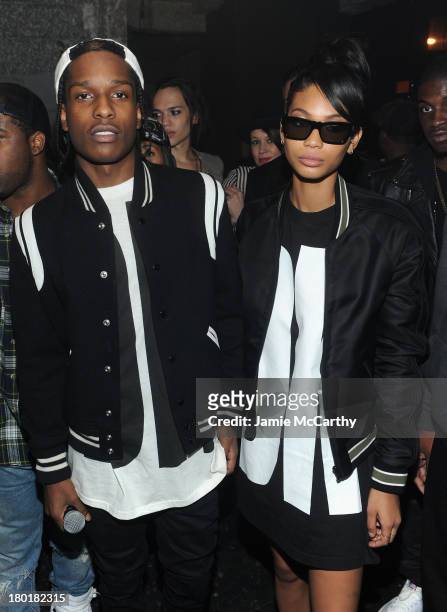 Rocky and model Chanel Iman attend the #DKNY25 Birthday Bash on September 9, 2013 in New York City.