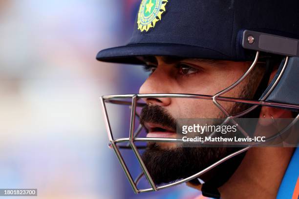 Virat Kohli of India looks on during the ICC Men's Cricket World Cup India 2023 Final between India and Australia at Narendra Modi Stadium on...