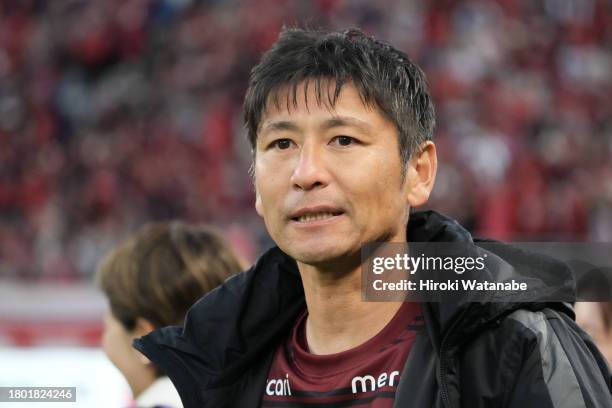 Koji Nakata of Kashima Antlers looks on after the Masashi Motoyama testimonial at Kashima Soccer Stadium on November 19, 2023 in Kashima, Ibaraki,...