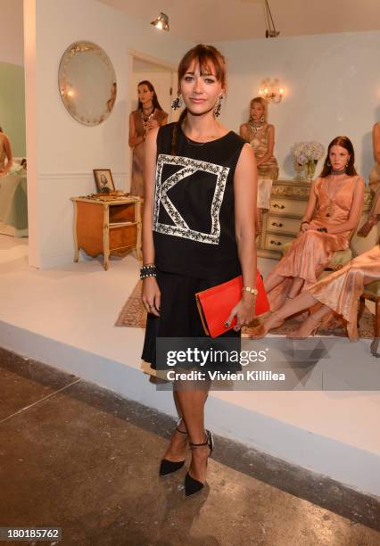 Actress Rashida Jones attends the Dannijo presentation during Mercedes-Benz Fashion Week Spring 2014 at Industria Studios on September 9, 2013 in New...