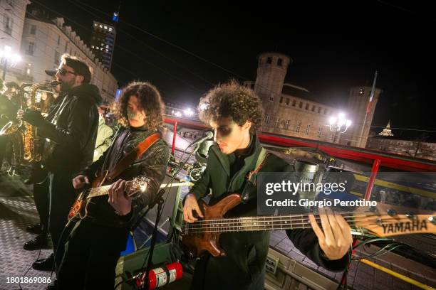 Funky Club Collective perform during the Night of Tennis performing live on a sightseeing bus during the Nitto ATP Finals 2023 on November 18, 2023...