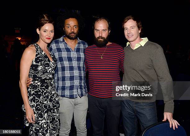 Actors Erinn Hayes, Derrick Beckles, Brett Gelman and Rob Huebel attend the "Childrens Hospital" and "NTSF:SD:SUV" screening event at the Vista...