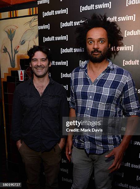 Actors Mather Zickel and Derrick Beckles attend the "Childrens Hospital" and "NTSF:SD:SUV" screening event at the Vista Theatre on September 9, 2013...