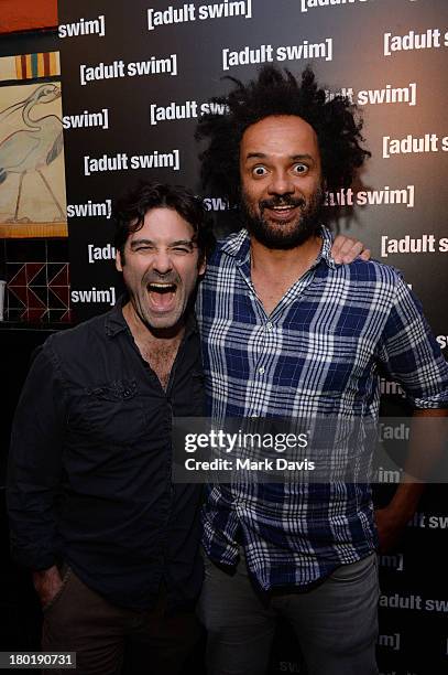 Actors Mather Zickel and Derrick Beckles attend the "Childrens Hospital" and "NTSF:SD:SUV" screening event at the Vista Theatre on September 9, 2013...