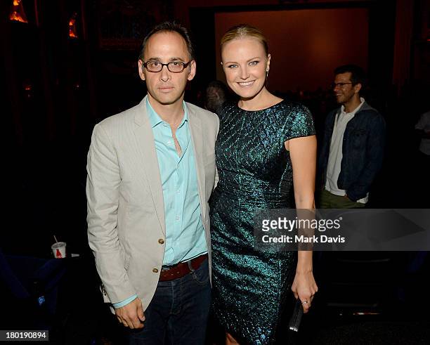 Director/actor David Wain and actress Malin Akerman attend the "Childrens Hospital" and "NTSF:SD:SUV" screening event at the Vista Theatre on...