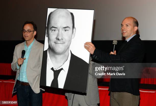 Director/actor David Wain and actor Paul Scheer attend the "Childrens Hospital" and "NTSF:SD:SUV" screening event at the Vista Theatre on September...