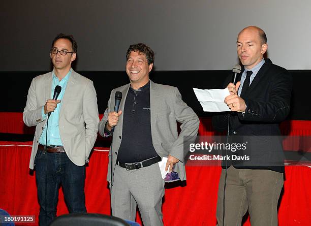 Director/actor David Wain, executive producer Jonathan Stern and actor Paul Scheer attend the "Childrens Hospital" and "NTSF:SD:SUV" screening event...