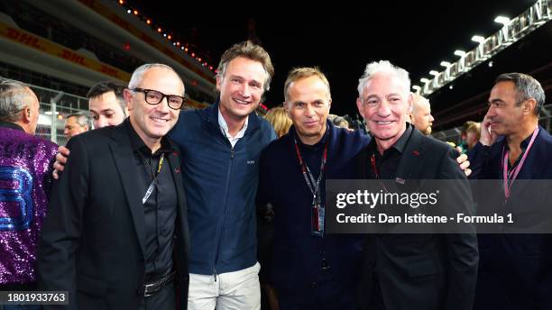 Stefano Domenicali, CEO of the Formula One Group, Dolf van den Brink, CEO of Heineken, Jean-Frederic Dufour, CEO of Rolex and Greg Maffei, CEO of...