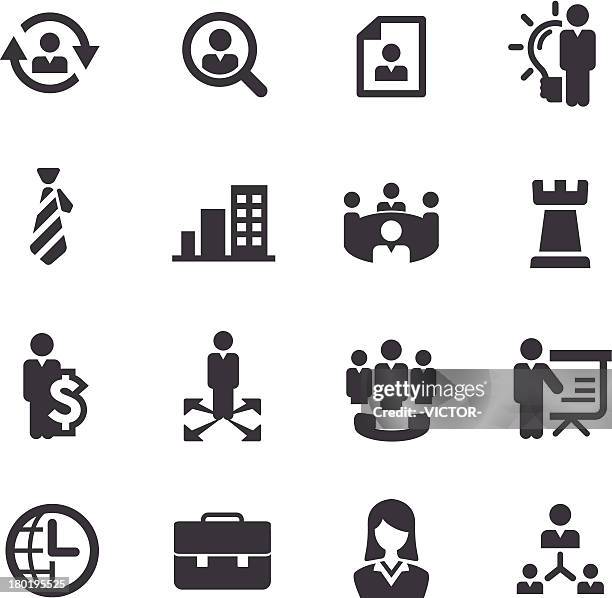 management icons - acme series - neckwear stock illustrations