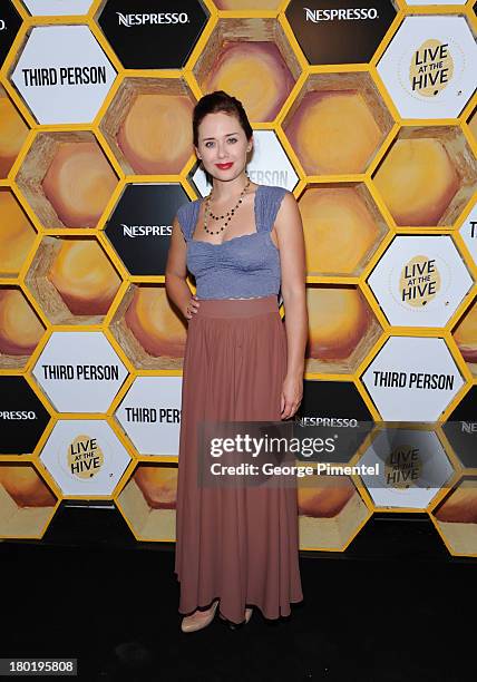 Actress Haley Strode attends the 'Third Person' presented by Nespresso at Live at The Hive during the 2013 Toronto International Film Festival on...