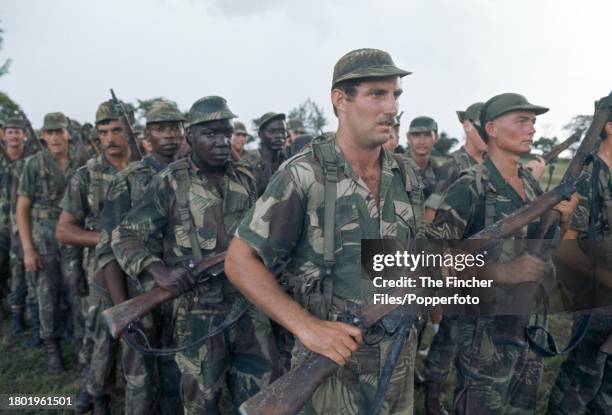 Rhodesia security forces training for guerilla warfare, circa January 1976.