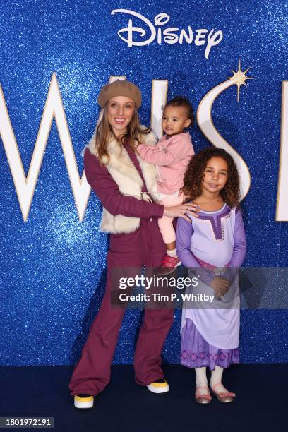 Anna Nightingale and kids attend the "Wish" Multimedia Screening at Odeon Luxe Leicester Square on November 19, 2023 in London, England.