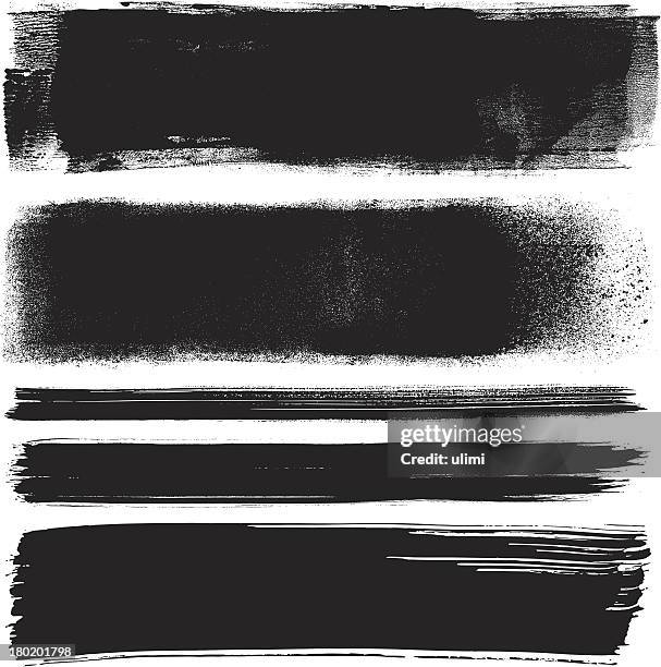 grunge design elements - paint roller stock illustrations