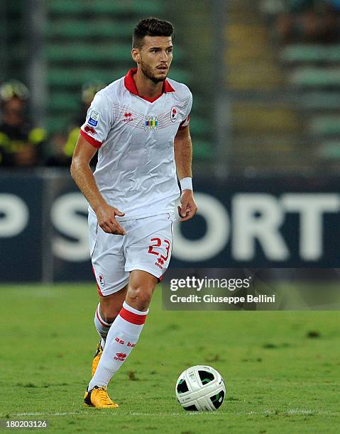 Luca Cappitelli of Bari in action during the Serie B match between AS Bari and Brescia Calcio at Stadio San Nicola on August 31, 2013 in Bari, Italy.