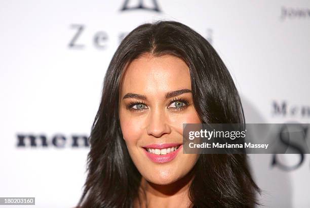 Megan Gale arrives at the Men's Style 10th Birthday Party at The Ivy on September 10, 2013 in Sydney, Australia.
