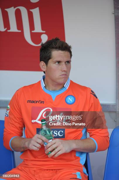 Rafael Cabral Barbosa, goalkeeper of SSC Napoli looks on before the Serie A match between AC Chievo Verona and SSC Napoli at Stadio Marc'Antonio...
