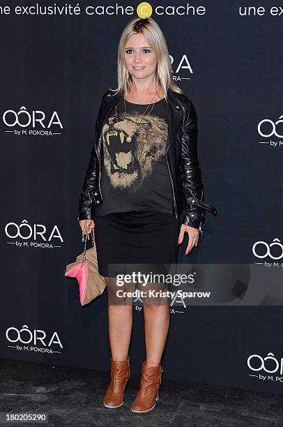 Marie Inbona attends the photocall for 'OORA' Womenswear Collection Designed By French Singer Matt Pokora at Pavillon Gabriel on September 5, 2013 in...