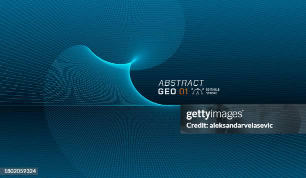 illustrazioni stock, clip art, cartoni animati e icone di tendenza di sfondo della tecnologia geometrica astratta - oscilloscopio