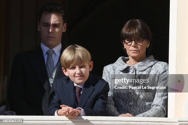 Sacha Casiraghi and Princess Stephanie of Monaco attend the Monaco National Day 2023 on November 19, 2023 in Monaco, Monaco.