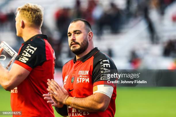 Jean-Baptiste GROS of Toulon after the Top 14 match between Rugby Club Toulonnais and Castres Olympique at Felix Mayol Stadium on November 25, 2023...