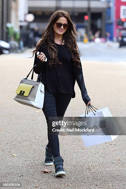 Binky Felstead previews debut collection with Lipstick Boutique on September 10, 2013 in London, England.