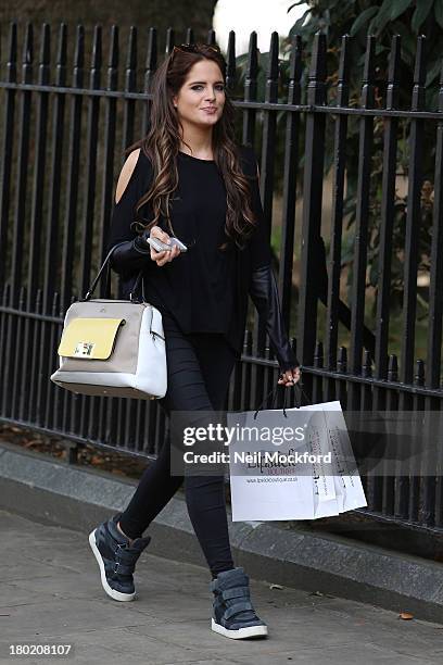 Binky Felstead previews debut collection with Lipstick Boutique on September 10, 2013 in London, England.