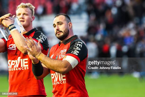 Jean-Baptiste GROS of Toulon after the Top 14 match between Rugby Club Toulonnais and Castres Olympique at Felix Mayol Stadium on November 25, 2023...