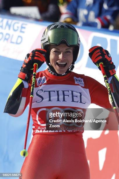 Lara Gut-behrami of Team Switzerland takes 1st place during the Audi FIS Alpine Ski World Cup Women's Giant Slalom on November 25, 2023 in...