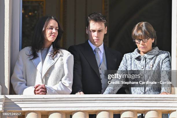 Pauline Ducruet, Louis Ducruet and Princess Stephanie of Monaco attend the Monaco National Day 2023 on November 19, 2023 in Monaco, Monaco.