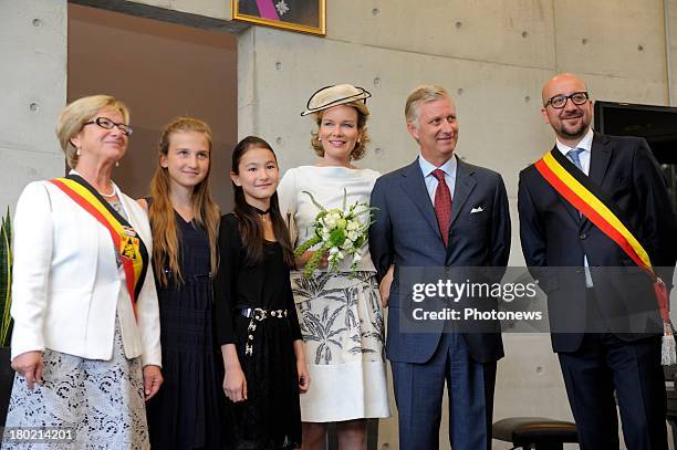 King Philippe and Queen Mathilde attend an official visit the Province of Brabant Wallon on September 10, 2013 in Wavre, Belgium.