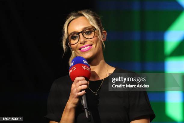 Sky Sports Boxing presenter Anna Woolhouse at The Halls Wolverhampton on November 18, 2023 in Wolverhampton, England.