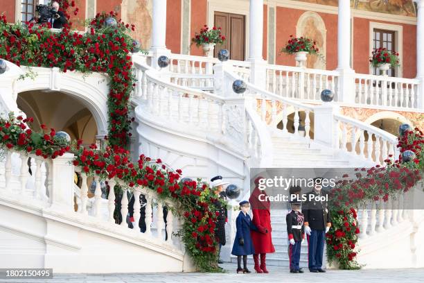 Princess Caroline Of Hanover, Princess Gabriella of Monaco, Princess Charlene of Monaco, Prince Jacques of Monaco, Princess Stephanie of Monaco and...