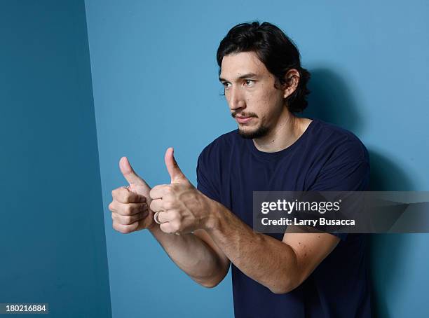 Actor Adam Driver of 'Tracks' poses at the Guess Portrait Studio during 2013 Toronto International Film Festival on September 10, 2013 in Toronto,...