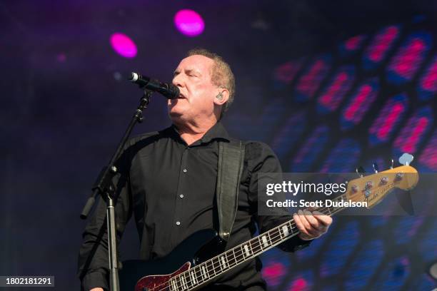 Singer Andy McCluskey of Orchestral Manoeuvres in the Dark performs onstage during The Darker Waves Festival on November 18, 2023 in Huntington...