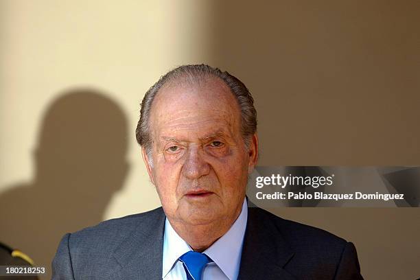 King Juan Carlos of Spain attends 'Rey De Espana Human Rights Awards' at Alcala University on September 10, 2013 in Alcala de Henares, Spain.