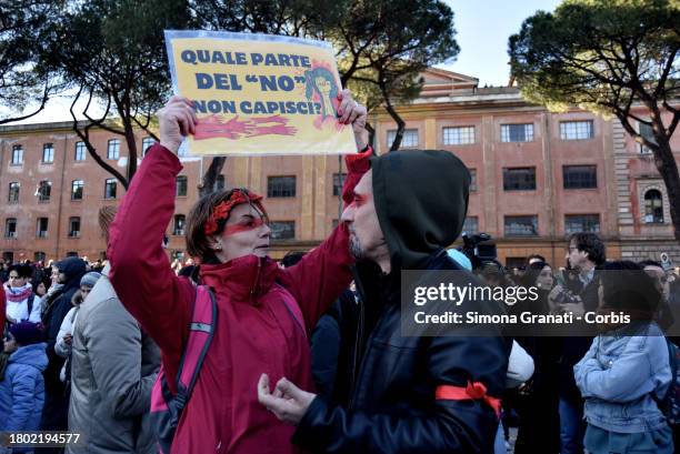 Hundreds of thousands of women, men and families participate in the National demonstration against patriarchal violence against women, organized by...