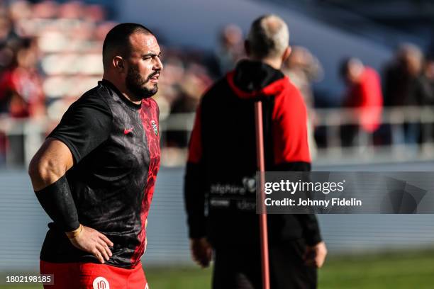 Jean-Baptiste GROS of Toulon prior the Top 14 match between Rugby Club Toulonnais and Castres Olympique at Felix Mayol Stadium on November 25, 2023...