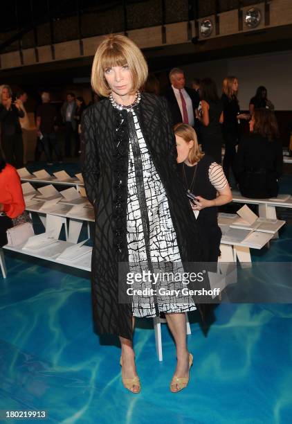 Anna Wintour attends the Tory Burch show during Spring 2014 Mercedes-Benz Fashion Week at David H. Koch Theater at Lincoln Center on September 10,...
