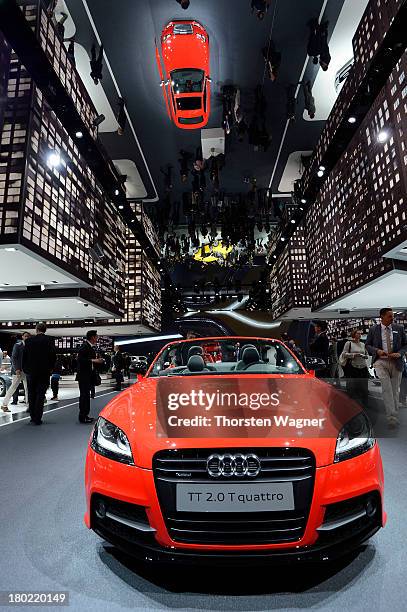 Audi TT 2,0 T Quadro is pictured during the press day at the international motor show IAA on September 11, 2013 in Frankfurt am Main, Germany. The...