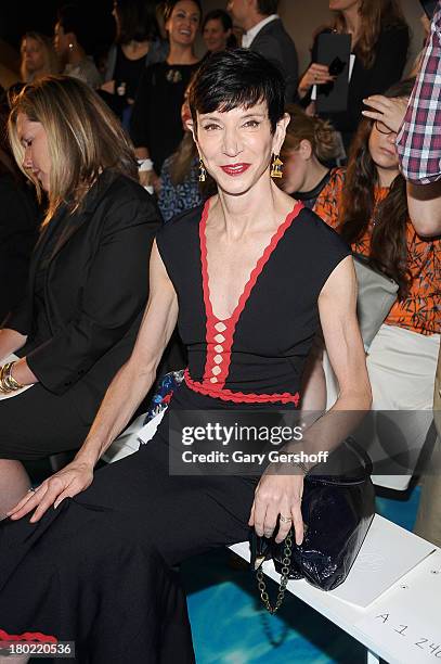 Amy Fine Collins attends the Tory Burch show during Spring 2014 Mercedes-Benz Fashion Week at David H. Koch Theater at Lincoln Center on September...