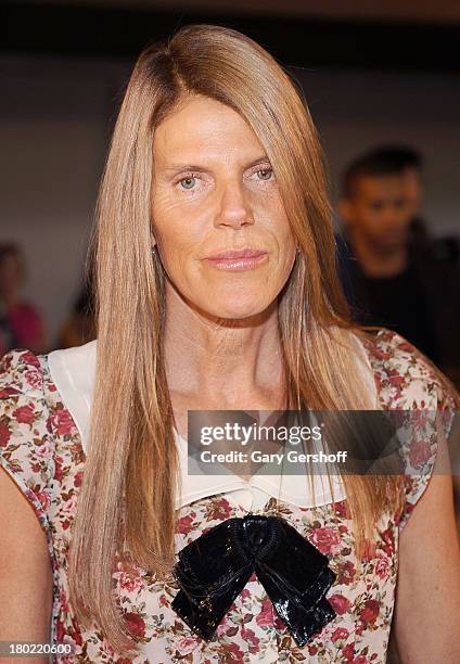 Anna Dello Russo attends the Tory Burch show during Spring 2014 Mercedes-Benz Fashion Week at David H. Koch Theater at Lincoln Center on September...